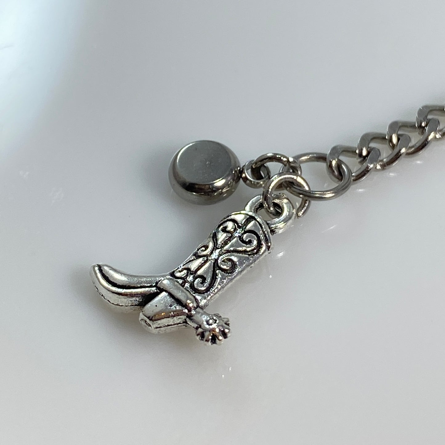 Cowgirl Boot & Birthstone Keychain