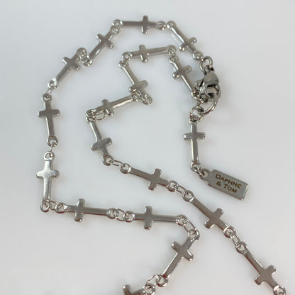 Gold or Silver Cross Chain Necklace