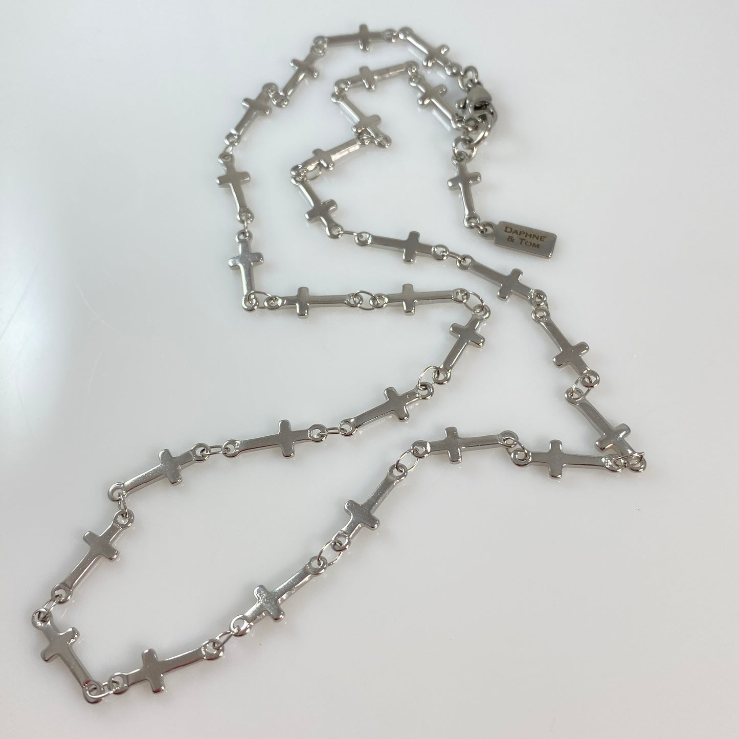 Gold or Silver Cross Chain Necklace