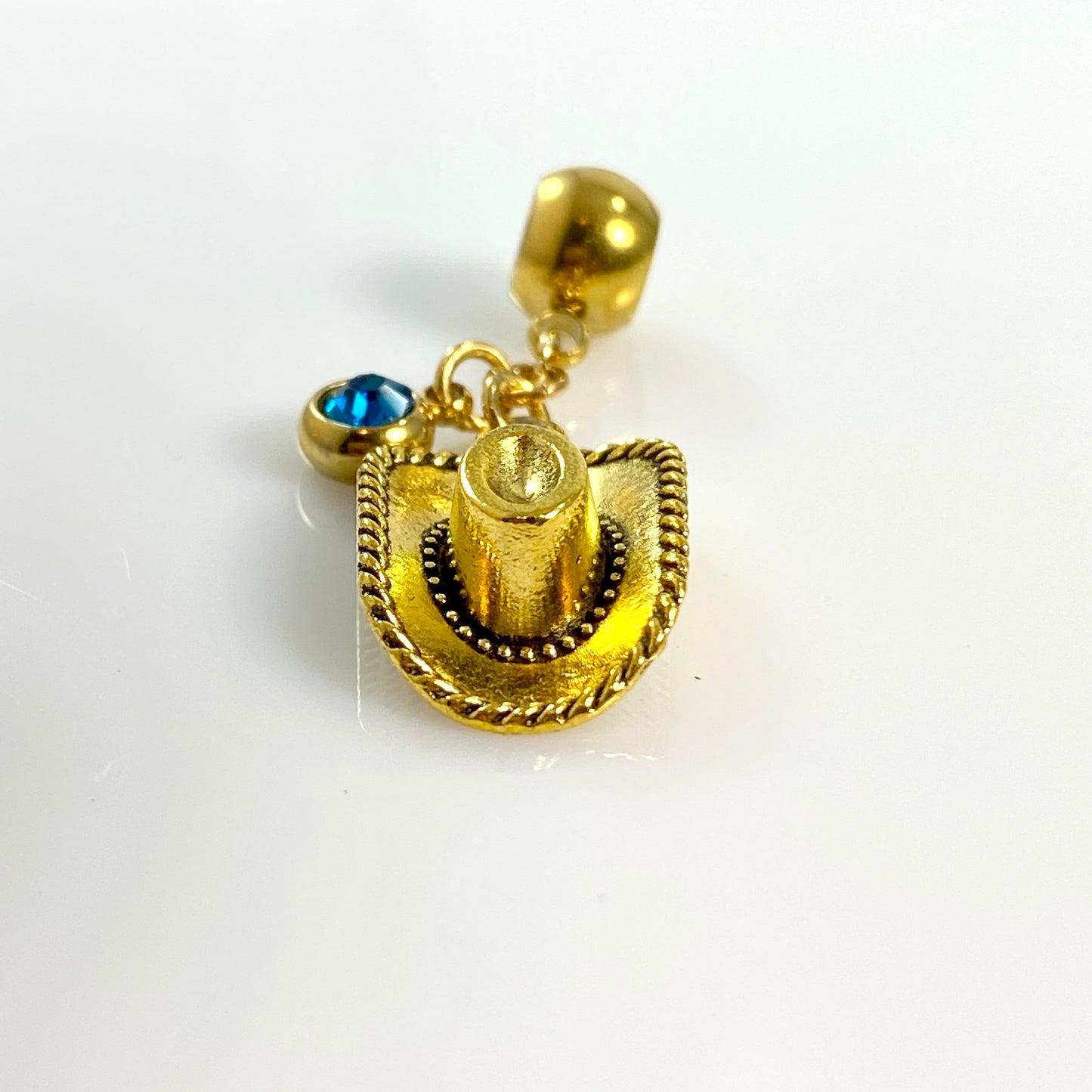 Cowgirl Hat & Birthstone Charm