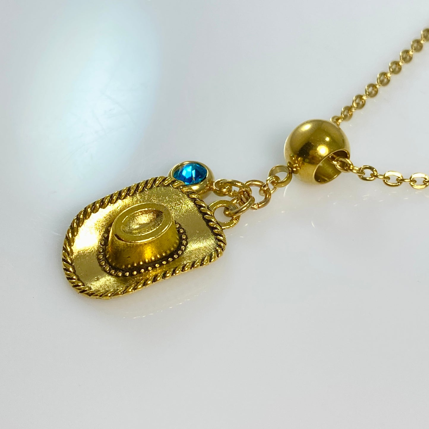 Cowgirl Hat & Birthstone Charm